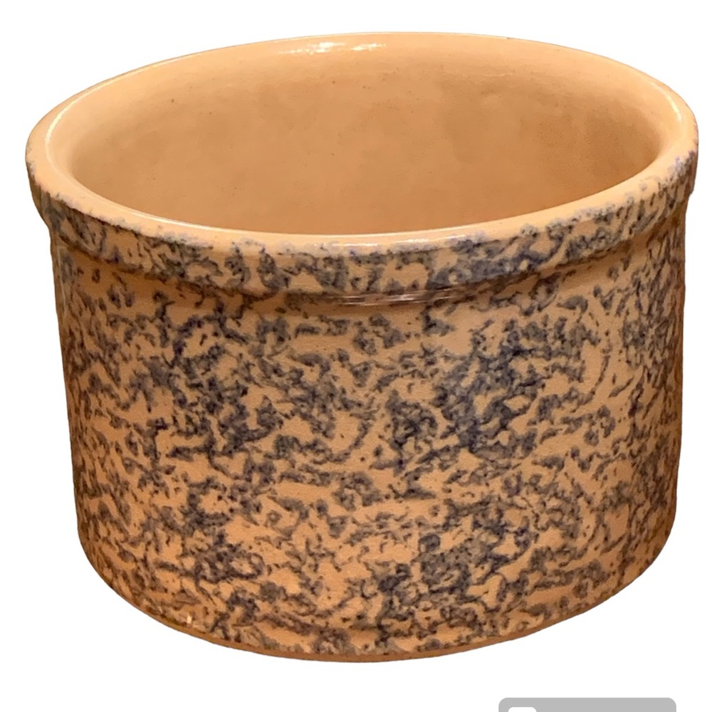 Antique R.R.P. Co. Roseville, Ohio U.S.A. Spongeware Crock